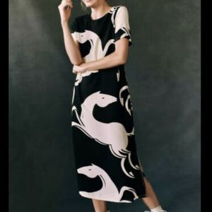 Corey Lynn Calter 🐎 print midi dress